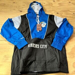 Mitchell and Ness MLS Kansas City Wiz Rain Jacket - MENS LARGE New With Tags